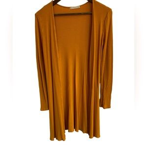 Active USA Mustard Open Front Cardigan